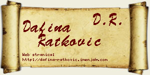 Dafina Ratković vizit kartica